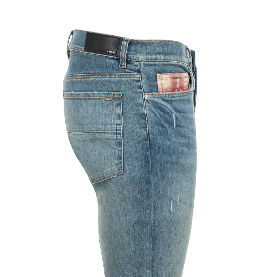 Amiri o1h1sh10525 Ma Quad Plaid Mx1 Jeans in Blue Size US 38 / EU 54 - 3 Thumbnail