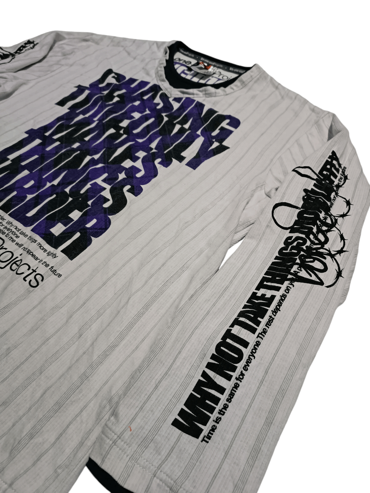 Japanese Brand × Vintage Vintage Y2K Poem Double Layer Long Sleeve T-shirt Size US XL / EU 56 / 4 - 4 Thumbnail