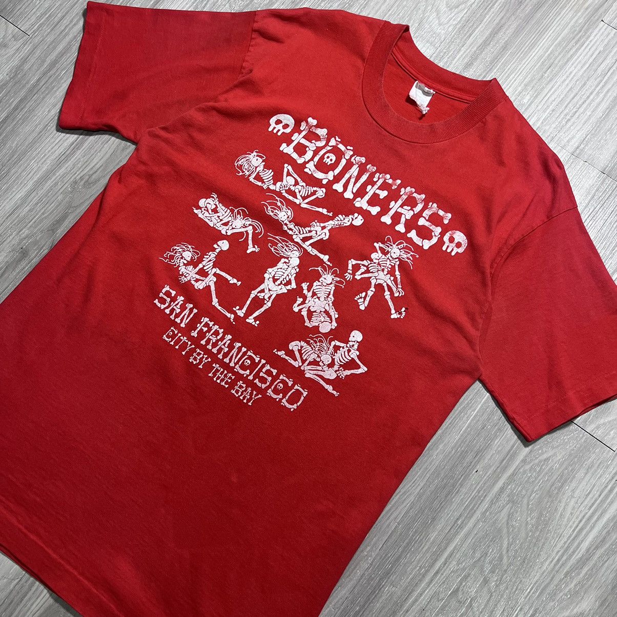 Vintage Vintage 90s Boners Skeleton Sex Tee (Rare) Size US L / EU 52-54 / 3 - 2 Thumbnail