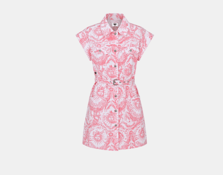 Dior o1w1db10925 442R25 Shirt Mini Dress in White/Candy Pink Size XL / US 12-14 / IT 48-50 - 1 Thumbnail