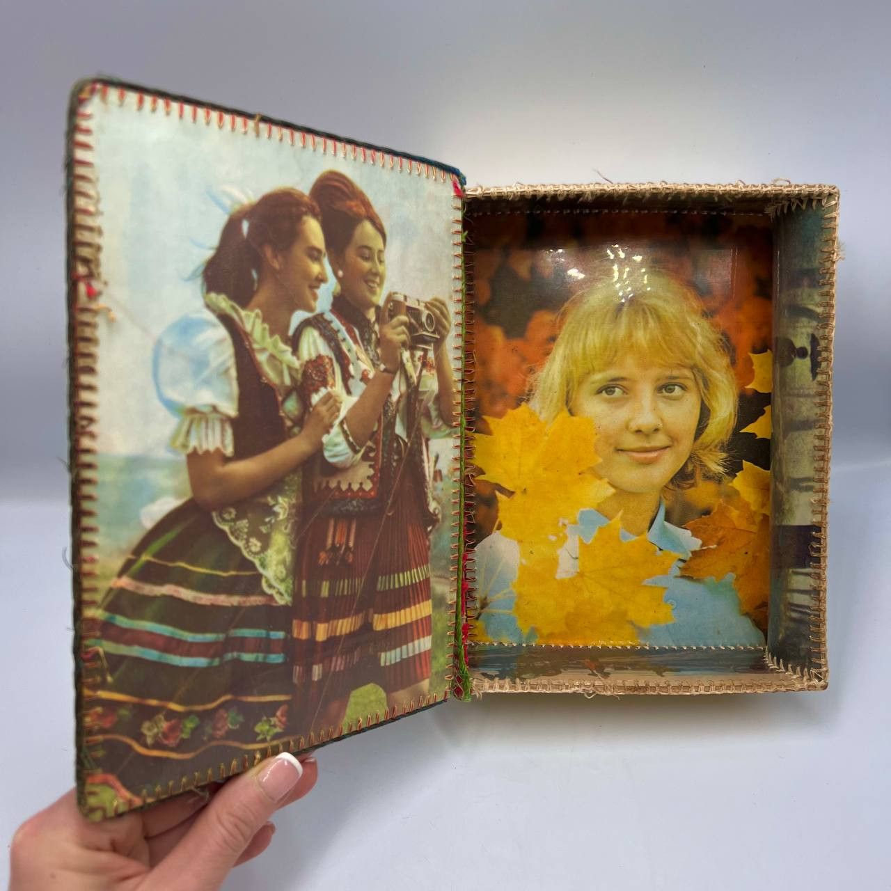 1980's Vintage USSR Photo Cardboard Trinket Jewelry Box
