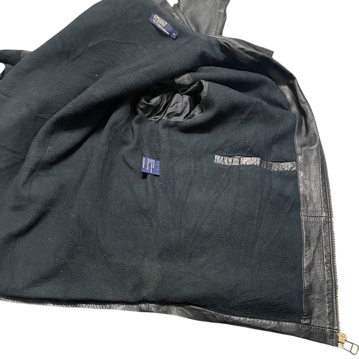 Polo Ralph Lauren Vintage Polo Ralph Lauren Black Leather Jacket Oversized Size US M / EU 48-50 / 2 - 17 Thumbnail