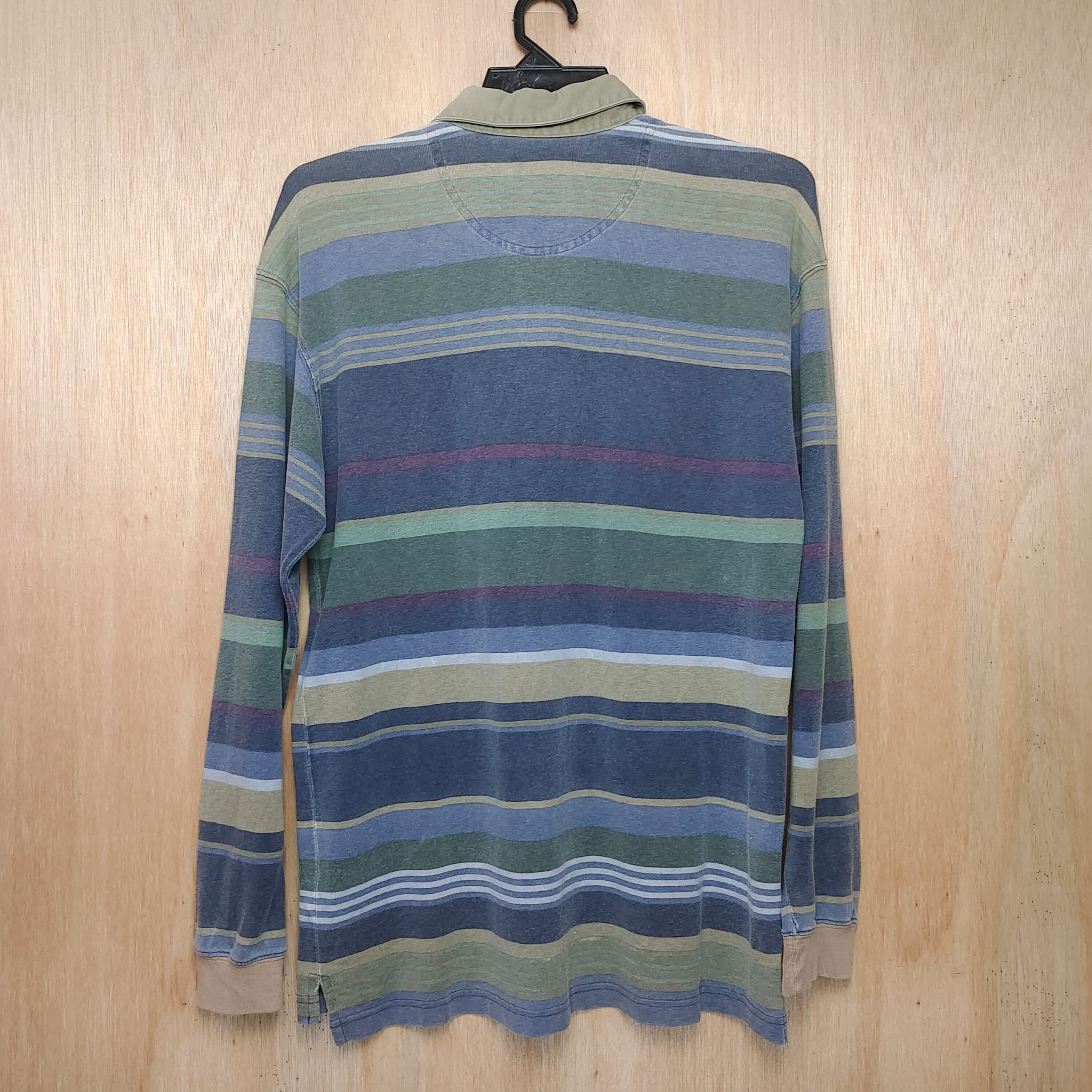 Vintage VINTAGE 1/4 ZIPPER LL BEAN STRIPE LONG SLEEVE COLLAR SHIRT Size US M / EU 48-50 / 2 - 2 Thumbnail