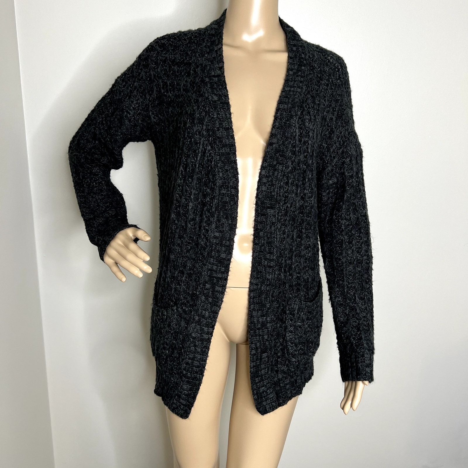 Other SO Gray Knit Open Front Cardigan Sweater Size S / US 4 / IT 40 - 1 Thumbnail