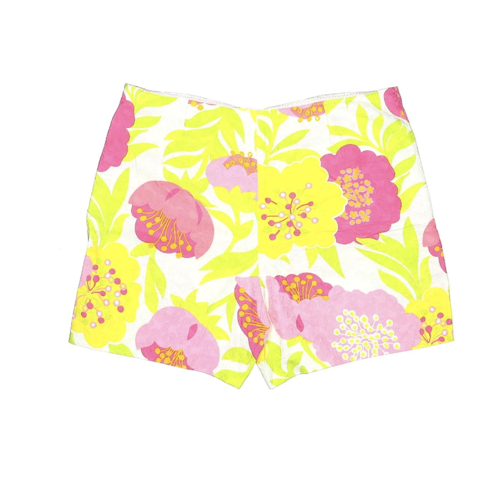 Other Lilly Pulitzer Women's Adie Size 10 Shorts Yellow Floral Size 32" / US 10 / IT 46 - 2 Thumbnail