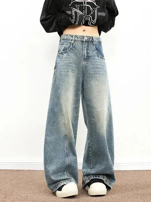 Japanese Brand Retro loose wide leg casual jeans Size US 32 / EU 48 - 4 Thumbnail
