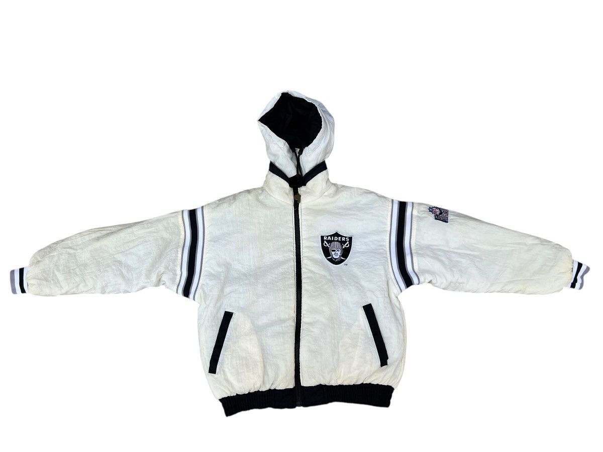 Foot Locker 90s NFL Raiders Reversible Heavy Puffer Pro Player Jacket Size US L / EU 52-54 / 3 - 15 Thumbnail