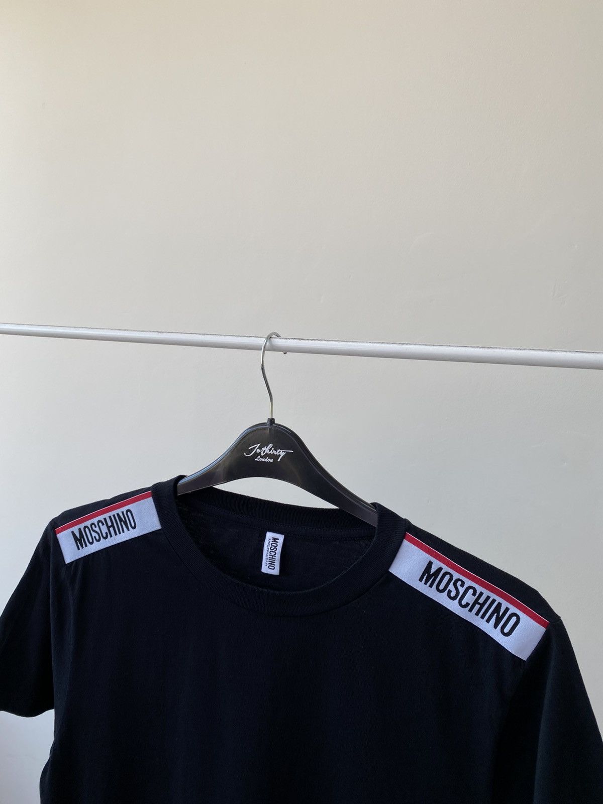 Moschino Vintage MOSCHINO UNDERWEAR Tape Logo T-Shirt Size US L / EU 52-54 / 3 - 5 Thumbnail