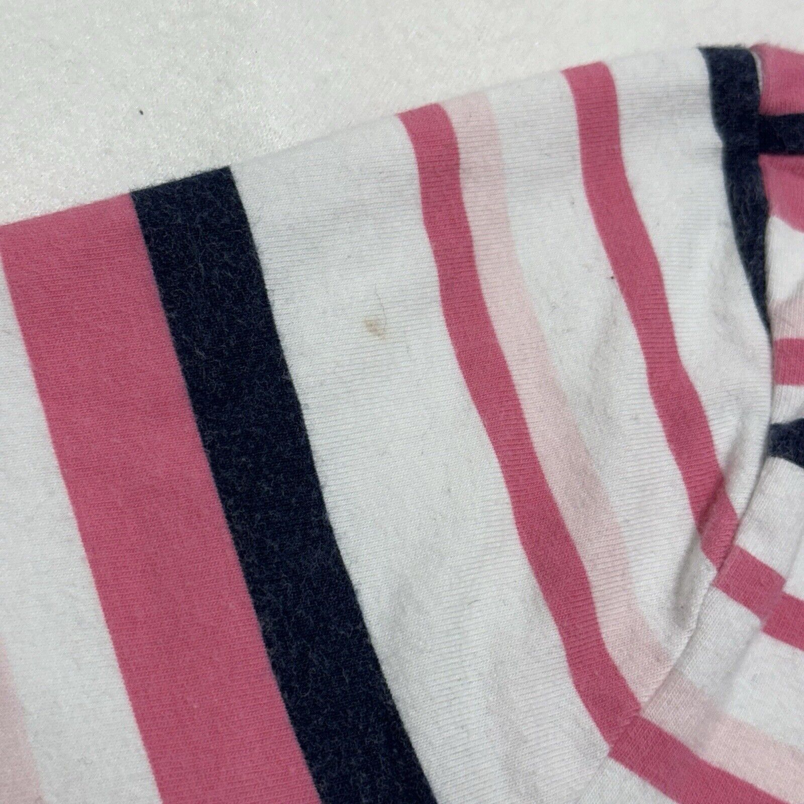 Other Talbots Medium White Pink Black Striped Short Sleeve T Shirt Size M / US 6-8 / IT 42-44 - 6 Thumbnail