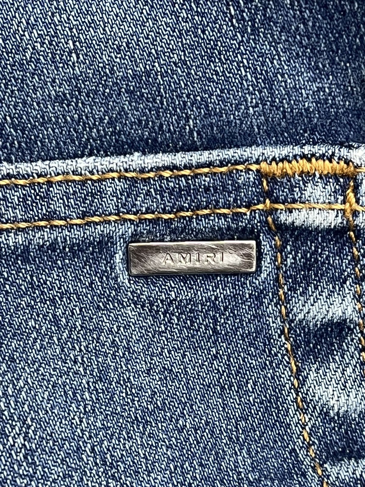Amiri Amiri MX1 skinny jeans in a blue indigo wash Size US 34 / EU 50 - 6 Thumbnail