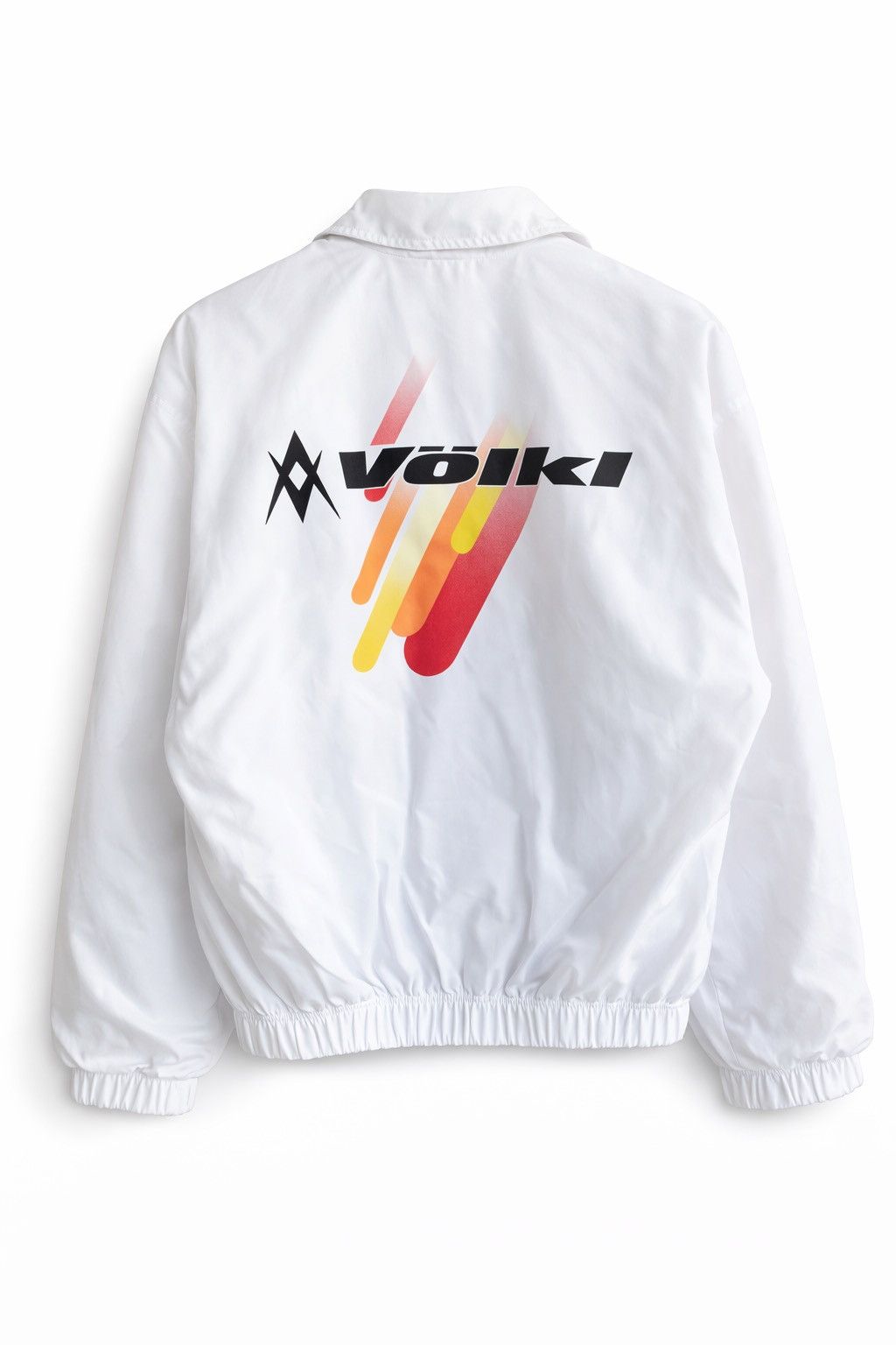 Vintage Vintage Völkl White Zip-Up Jacket | Retro Ski Windbreaker Size US L / EU 52-54 / 3 - 1 Thumbnail