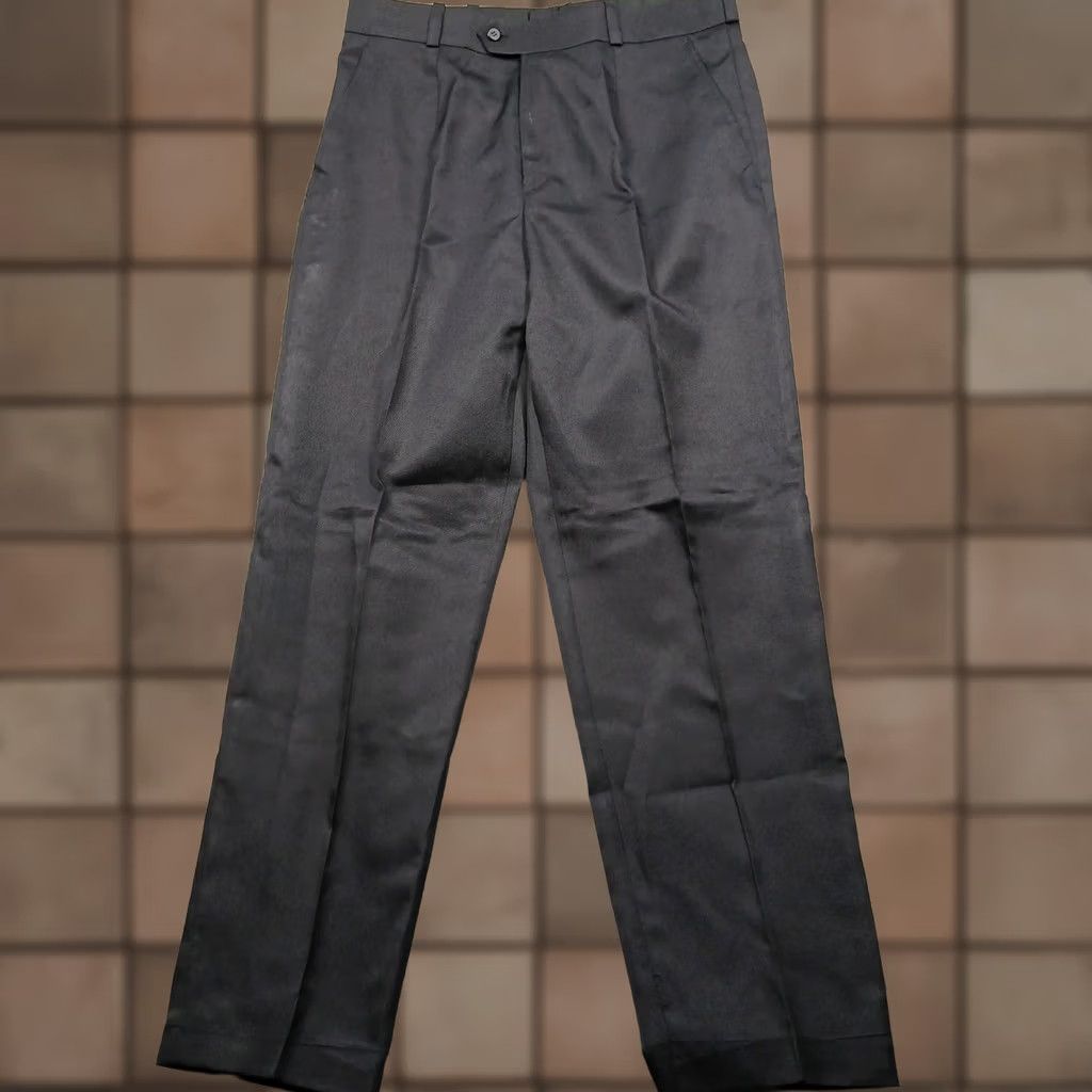 Vintage VINTAGE? No. Hugo Boss Dress Pants Men's Black 180's Super Fine Wool Classic Fit 35x33 Size US 35 - 1 Thumbnail