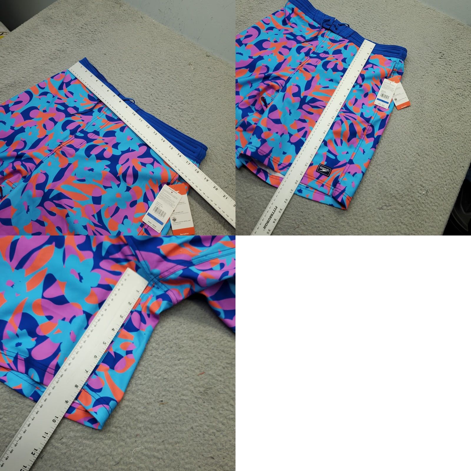 Speedo Speedo Bondi Boardshorts Mens XL Multicolor Floral Durable Water-Repellent UPF50+ Size US 36 / EU 52 - 8 Thumbnail