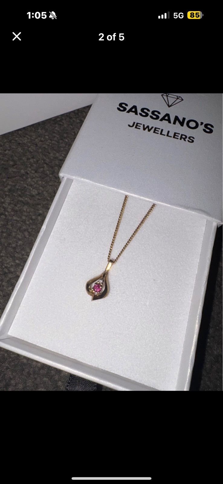 Other 9c Gold necklace with ruby Size ONE SIZE - 2 Thumbnail