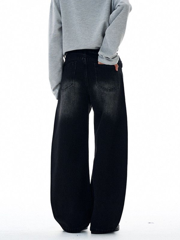 Japanese Brand American Men's Cleanfit Loose-fitting Curved Print Jeans Size US 32 / EU 48 - 4 Thumbnail