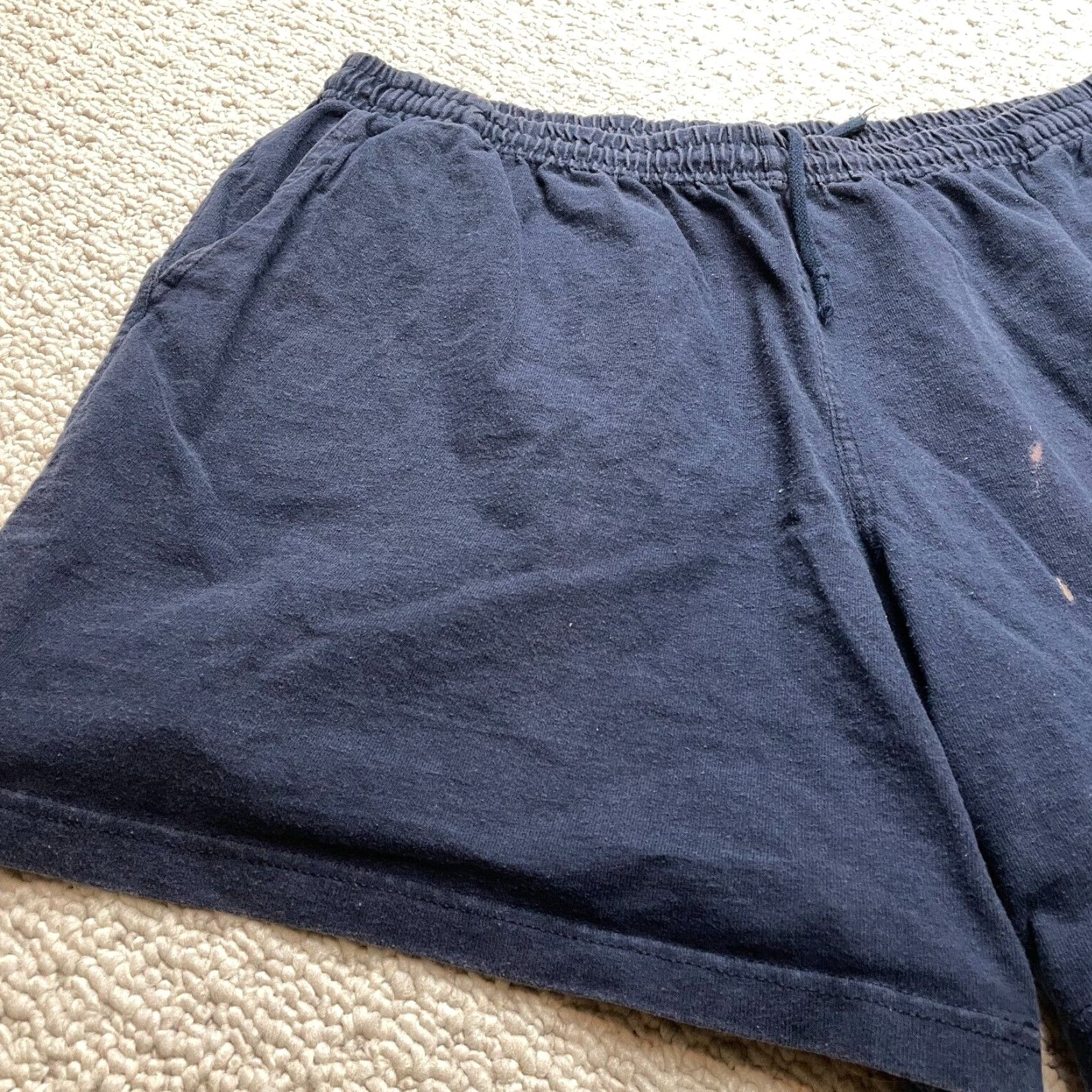 Hanes Hanes Sweatshorts Mens 2XL Blue Casual Comfort Pockets 7" Inseam Size US 39 - 3 Thumbnail
