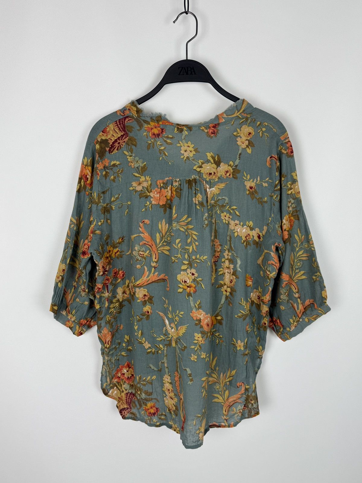 Denim & Supply Ralph Lauren Denim&Supply Avery Swing Floral Cotton 3/4 Sleeve Blouse M Size M / US 6-8 / IT 42-44 - 9 Thumbnail