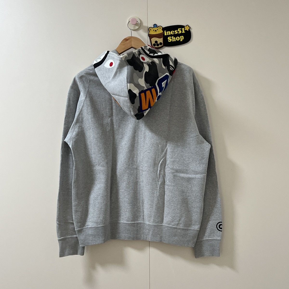 Bape Bape camo gray shark zip up hoodie Size US M / EU 48-50 / 2 - 2 Thumbnail