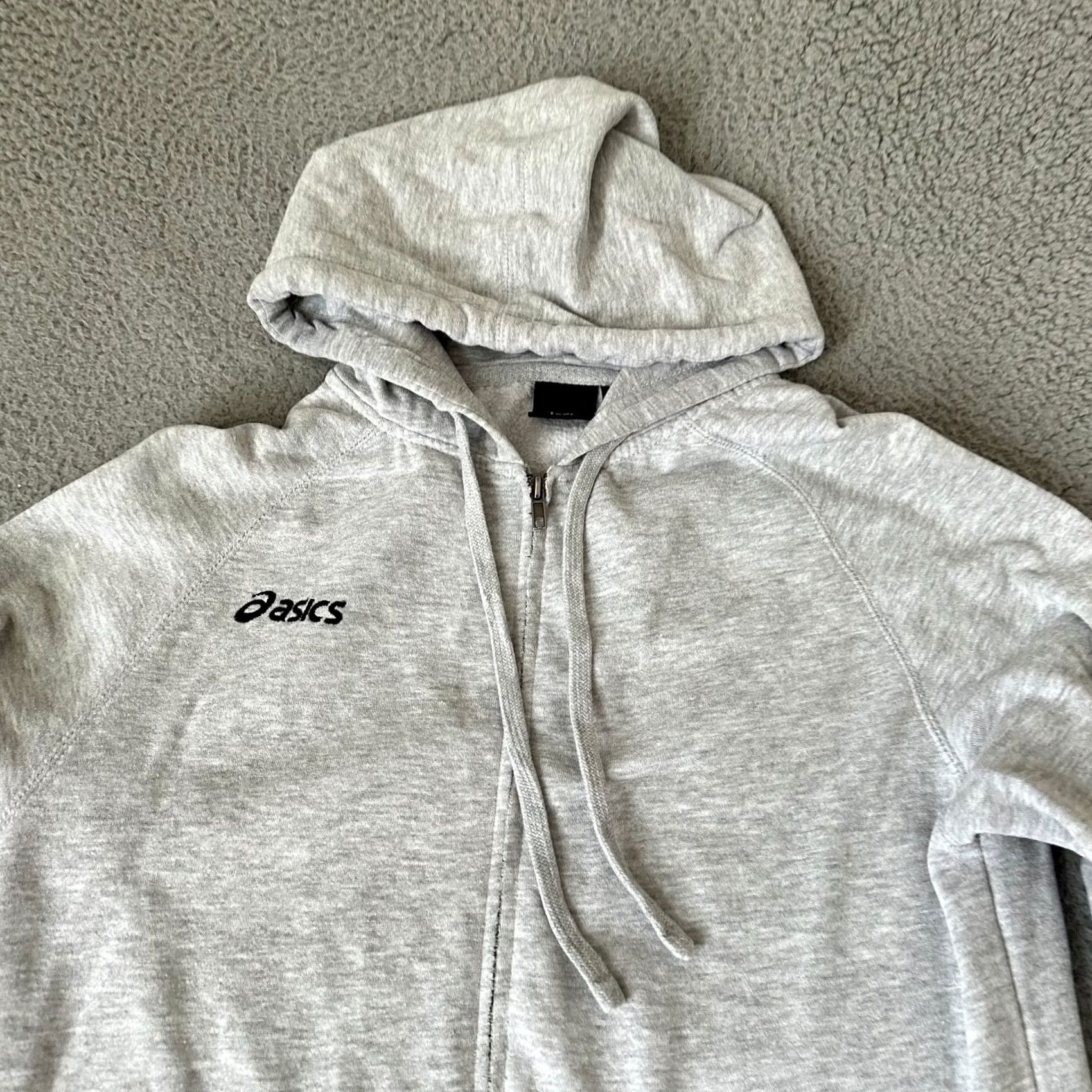 Asics ASICS Hoodie Womens M Gray Zip Up Logo Cotton Running Ladies Sweatshirt Size M / US 6-8 / IT 42-44 - 2 Thumbnail