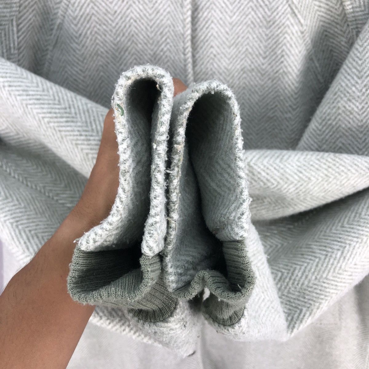 Japanese Brand Y2K Coen Herringbone Long Wool Jacket Size US M / EU 48-50 / 2 - 7 Thumbnail