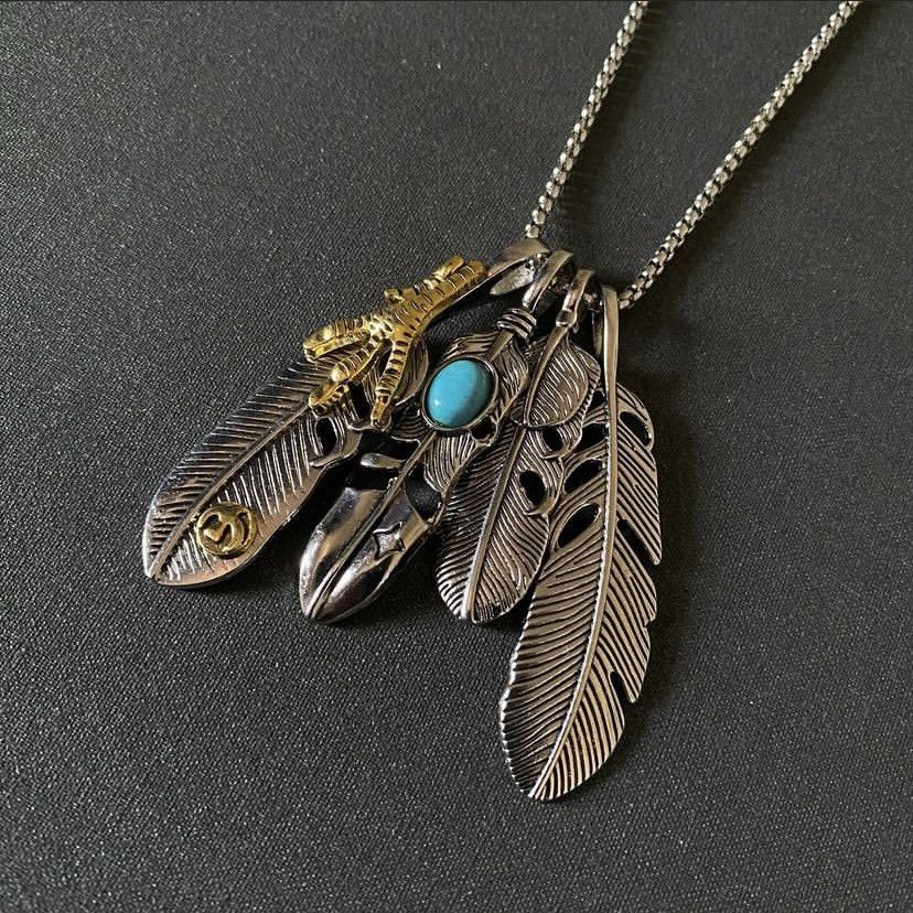 image of Jewelry x Native Silver Native Necklace Pendant, Men's