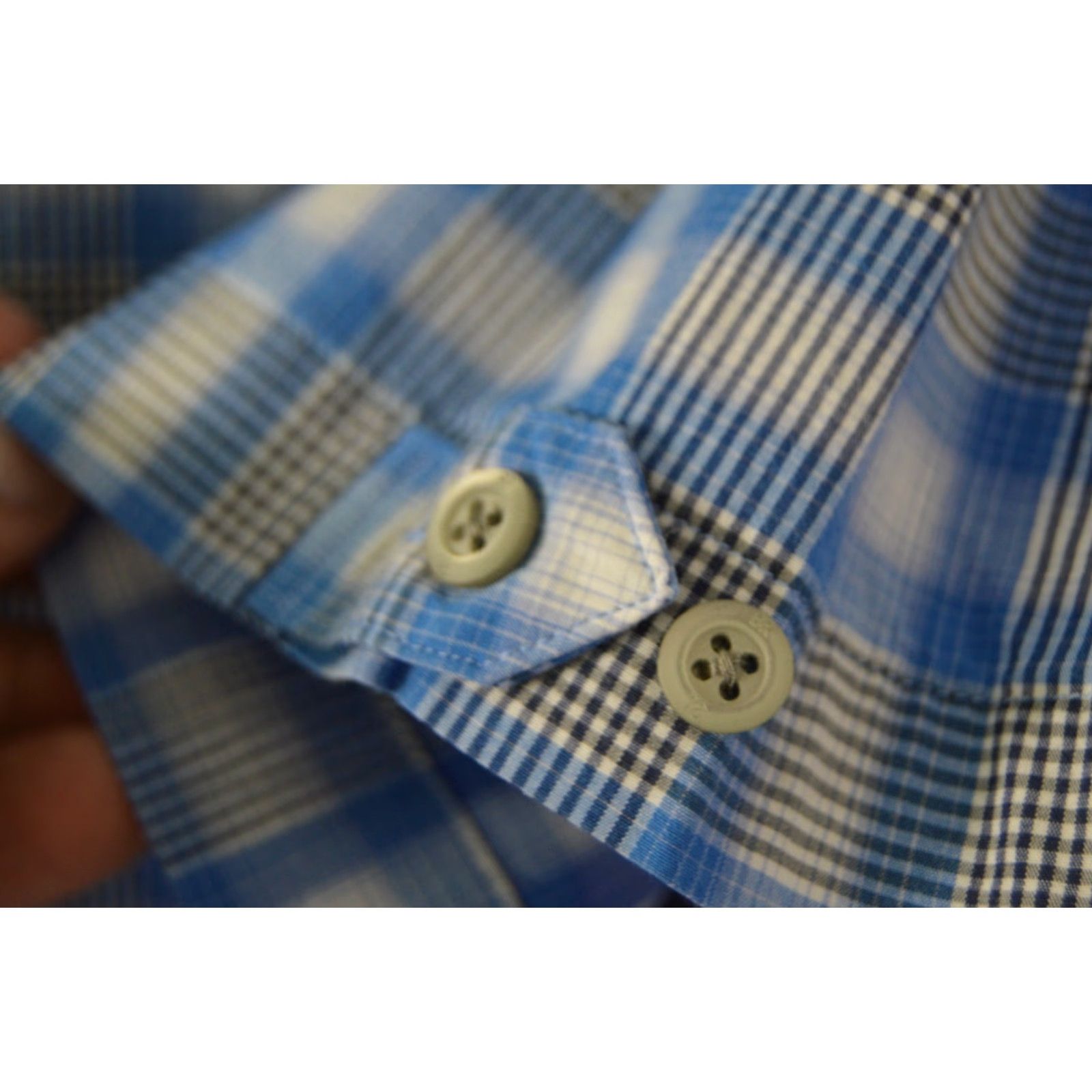 Banana Republic Banana Republic Shirt XL Blue Plaid Mens S/S Button-Up Size US XL / EU 56 / 4 - 5 Thumbnail