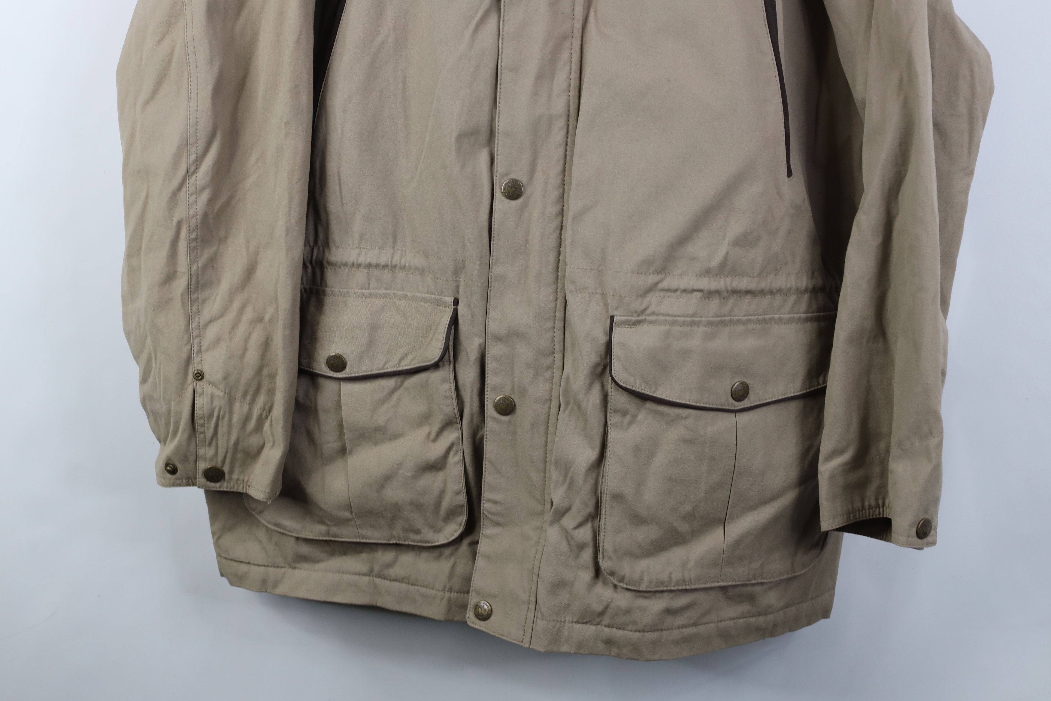 Vintage Vintage 90s Y2K Streetwear Leather Trim Parka Barn Jacket Size US XXL / EU 58 / 5 - 3 Thumbnail