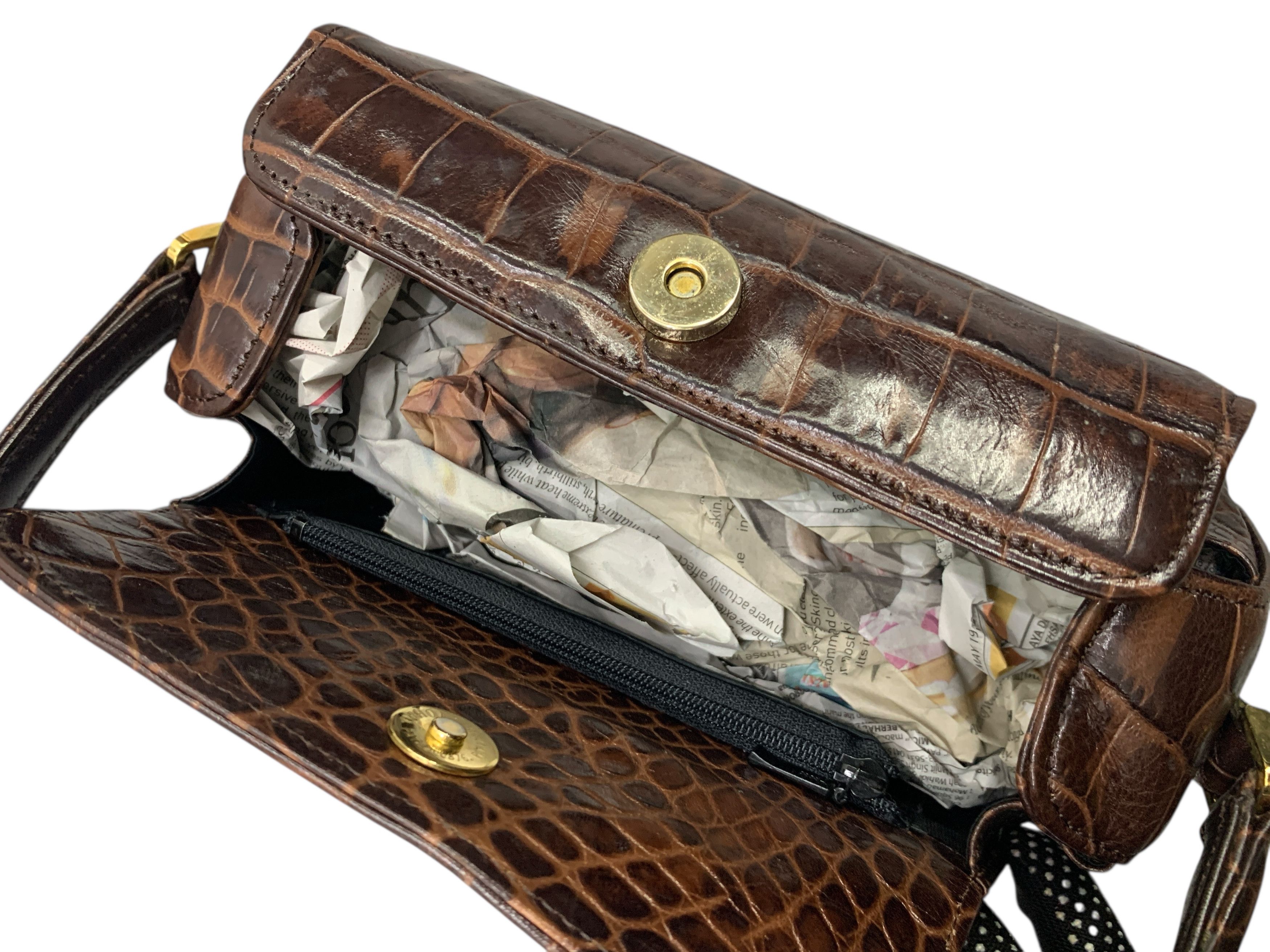 Japanese Brand Crocodile Leather Bag Sholuder Size ONE SIZE - 7 Thumbnail