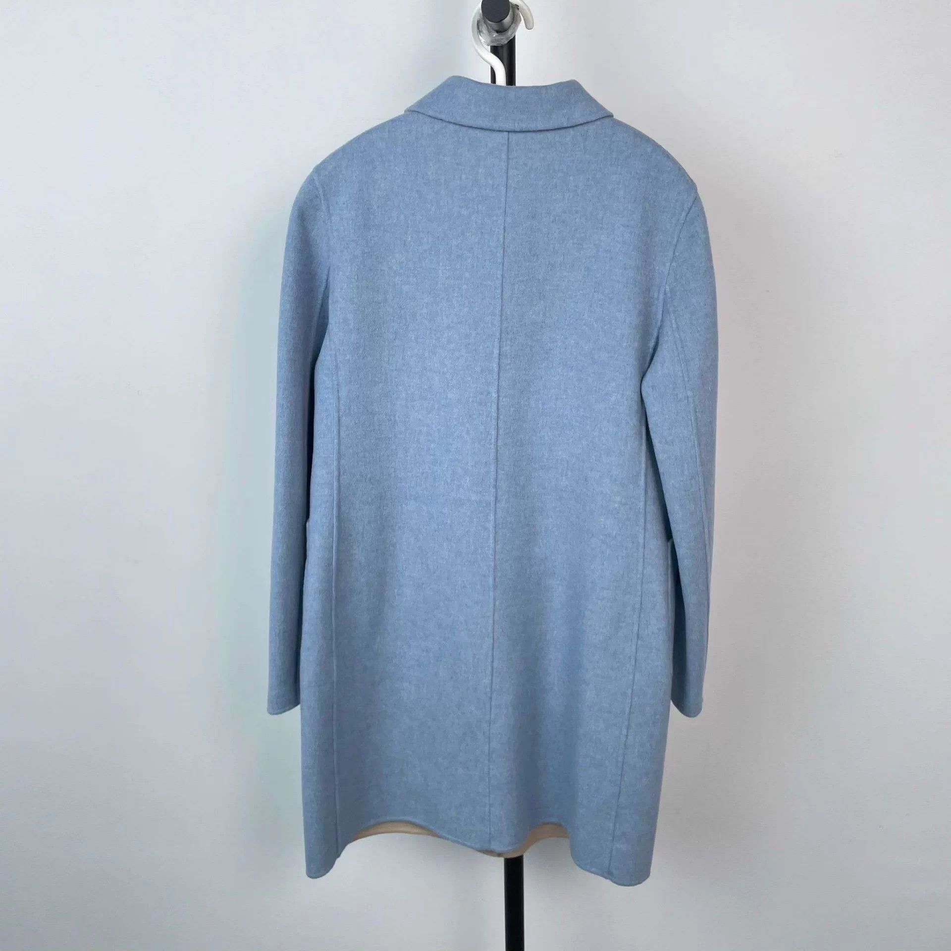 Max Mara MaxMara Wool Coat Blue 155/80A Size XS / US 0-2 / IT 36-38 - 2 Thumbnail