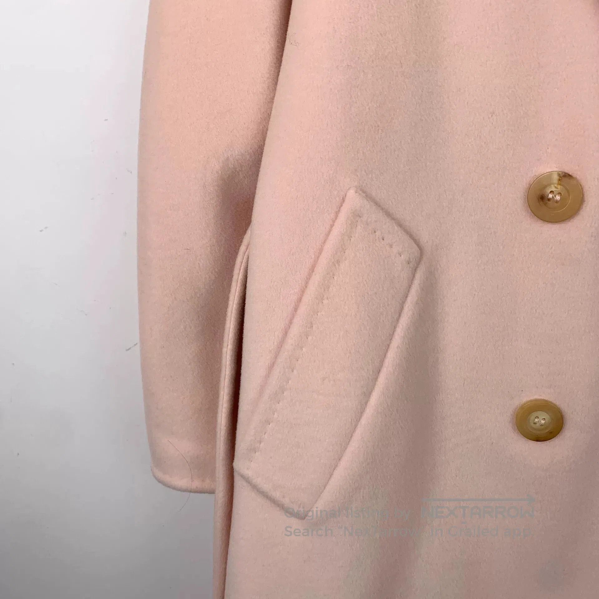 Other Maxmara Pink Double-Breasted Wool Coat. Size US XXS / EU 40 - 4 Thumbnail