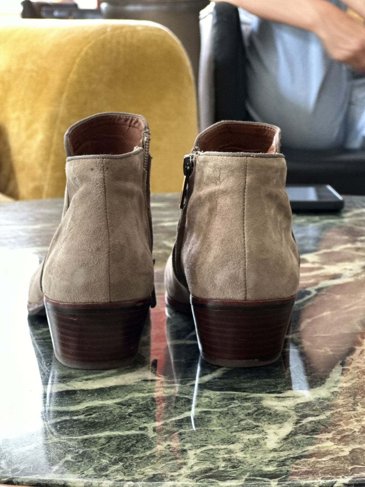 Sam Edelman Beige Low Boots Suede Size US 10 / IT 40 - 4 Thumbnail