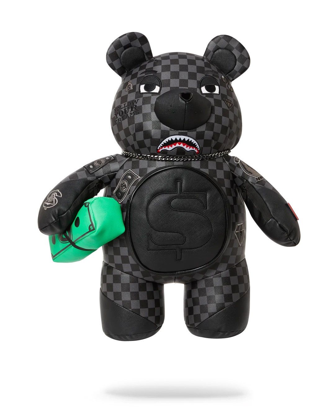 image of Sprayground Henny Air To The Throne Black Money Bear Book Bag, Men's