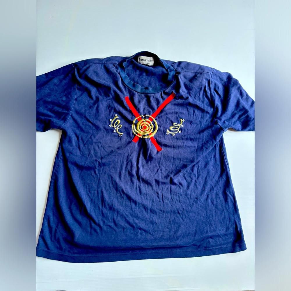 Designer Vintage Franco Valeri T-Shirt Size XL / US 12-14 / IT 48-50 - 1 Thumbnail
