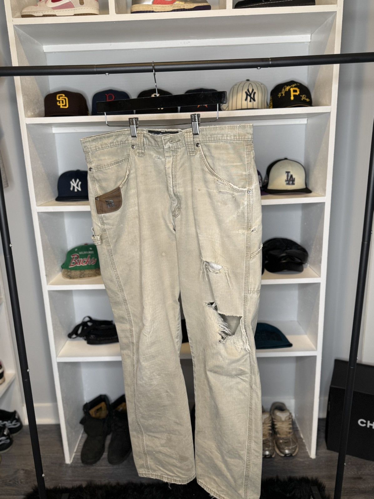 Vintage × Wrangler Distressed Wrangler Jeans Size US 34 / EU 50 - 1 Thumbnail