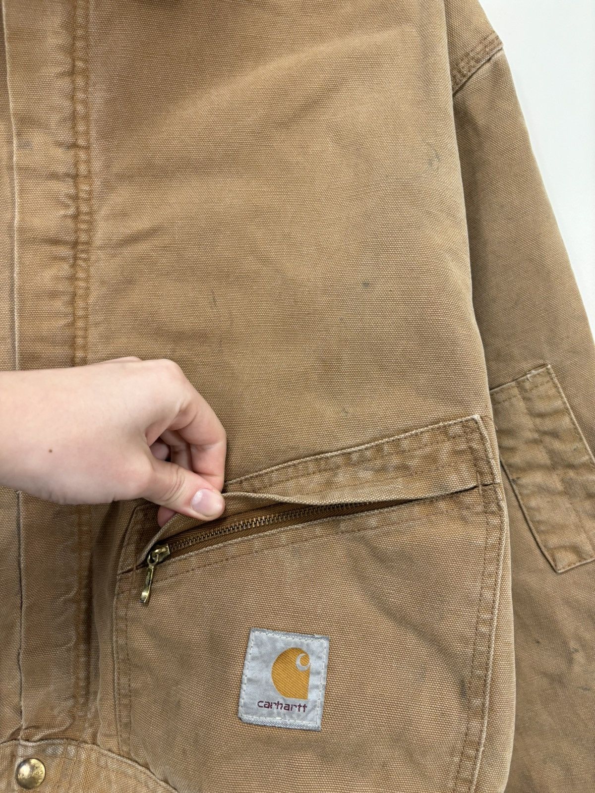 Carhartt Vintage 90s Carhartt Made In USA Washed Boxy Cropped Jacket Size US L / EU 52-54 / 3 - 6 Thumbnail