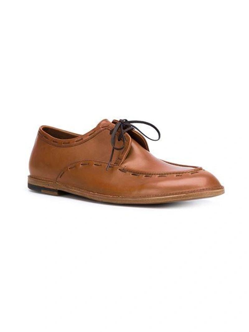Armando Cabral Armando Cabral Brown Leather Leonard Derby Shoes Size US 12 / EU 45 - 3 Thumbnail