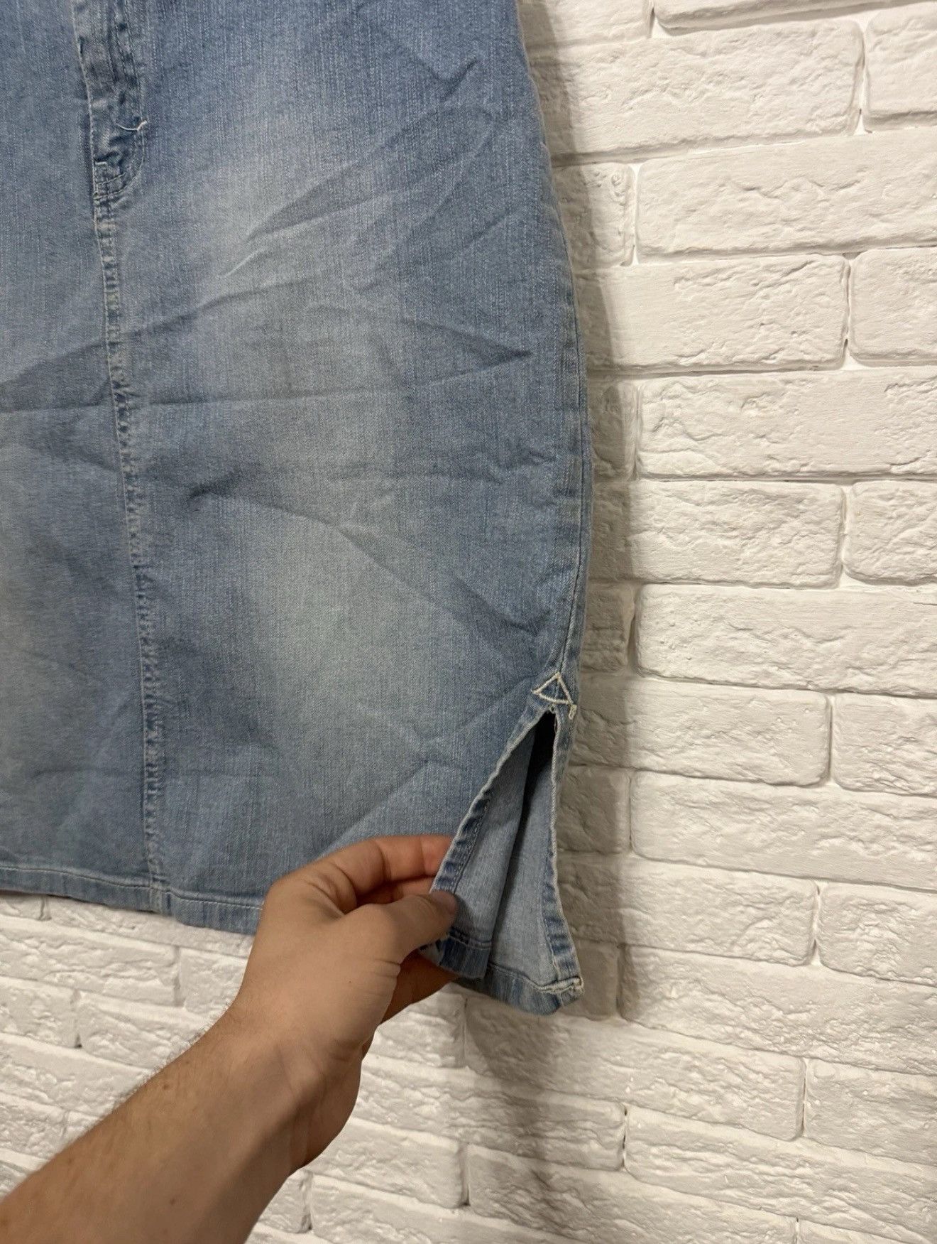 Miss Sixty Vintage Miss Sixty Denim Midi Skirt Y2K Sz 33/32 L Size 32" / US 10 / IT 46 - 3 Thumbnail