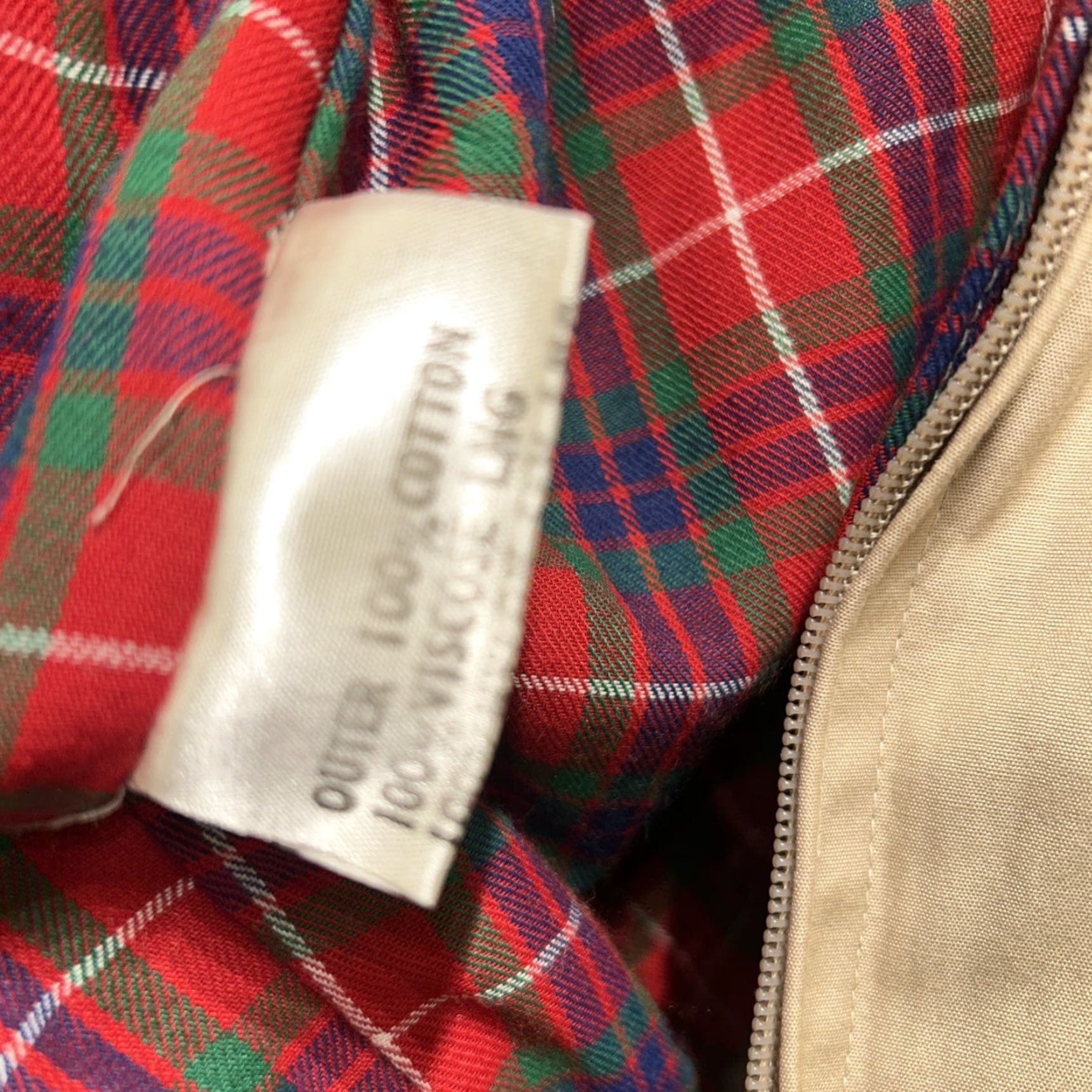 Vintage VINTAGE Four Climes Bomber Jacket Made In England Blanket Lined Med Large Beige Size US L / EU 52-54 / 3 - 5 Thumbnail