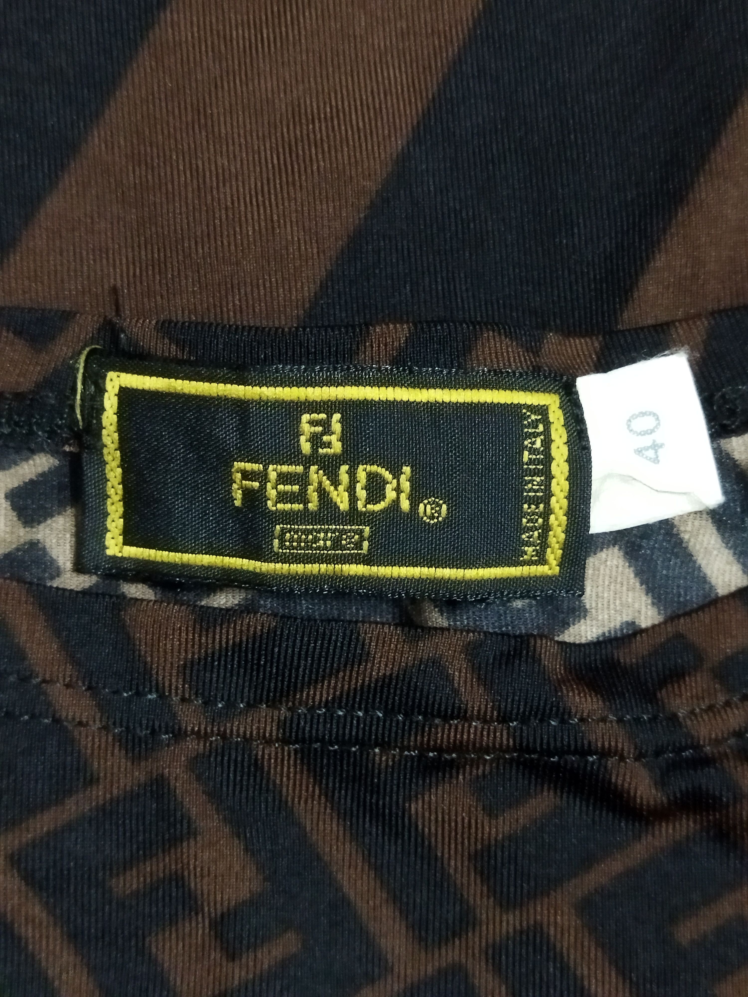 Fendi Vintage Fendi Zucca Monogram Tee Size S / US 4 / IT 40 - 3 Thumbnail