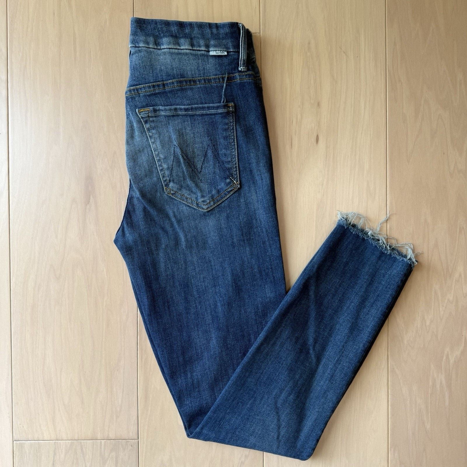 MOTHER Mother Looker Ankle Jeans Women's 26 Blue High Waisted Boho Size 26" / US 2 / IT 38 - 2 Thumbnail