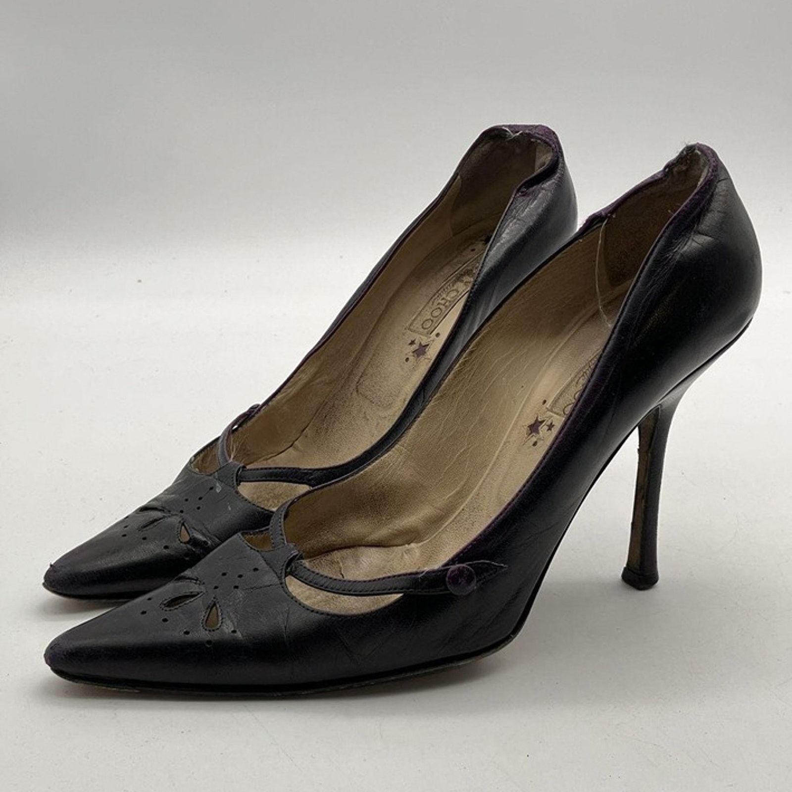 Jimmy Choo Jimmy Choo Leather Pumps Women's Size US9, IT39.5 Size US 9 / IT 39 - 2 Thumbnail