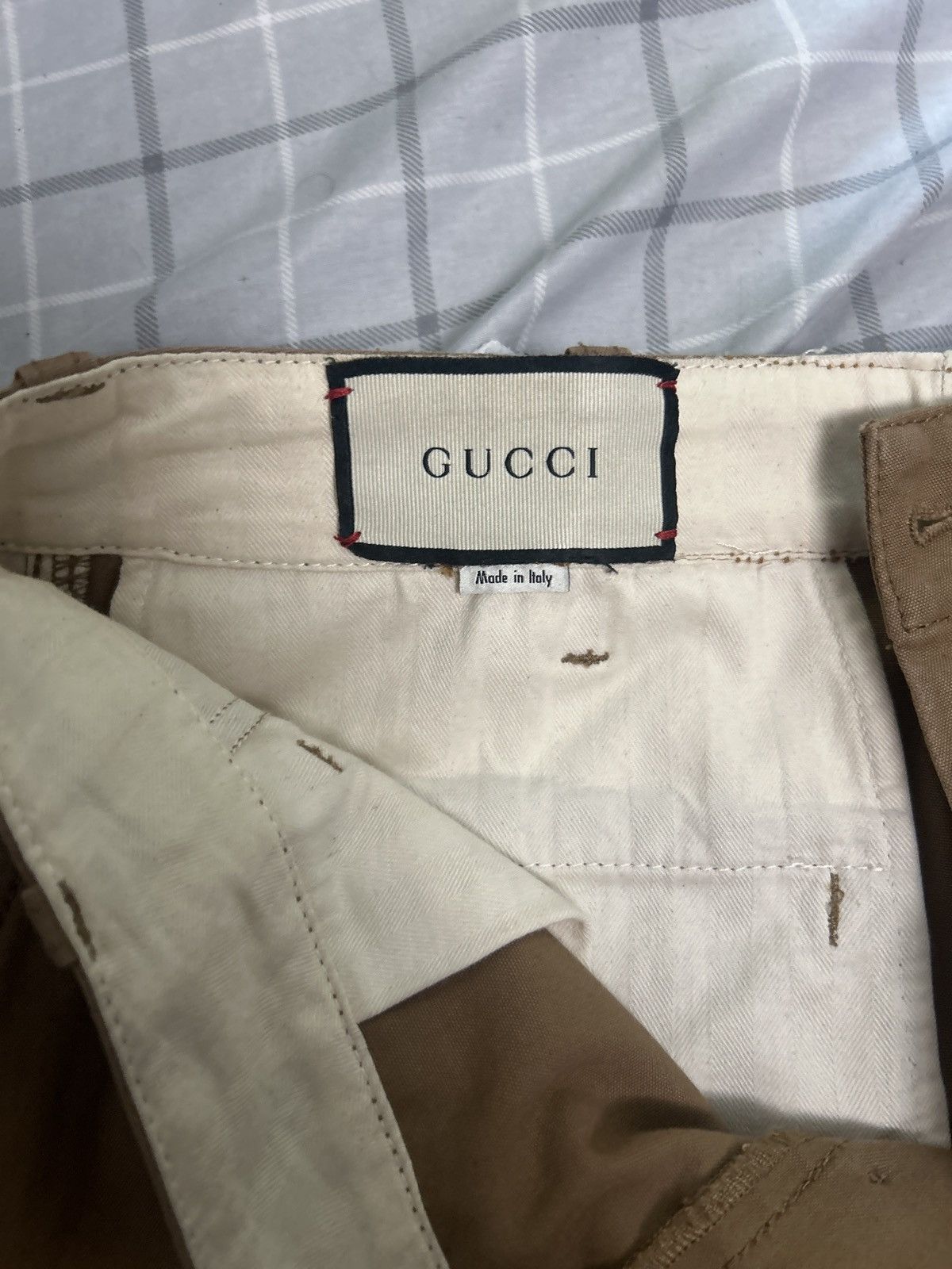 Gucci Gucci Koi Fish Embroidered Khaki Pants Size US 28 / EU 44 - 2 Thumbnail