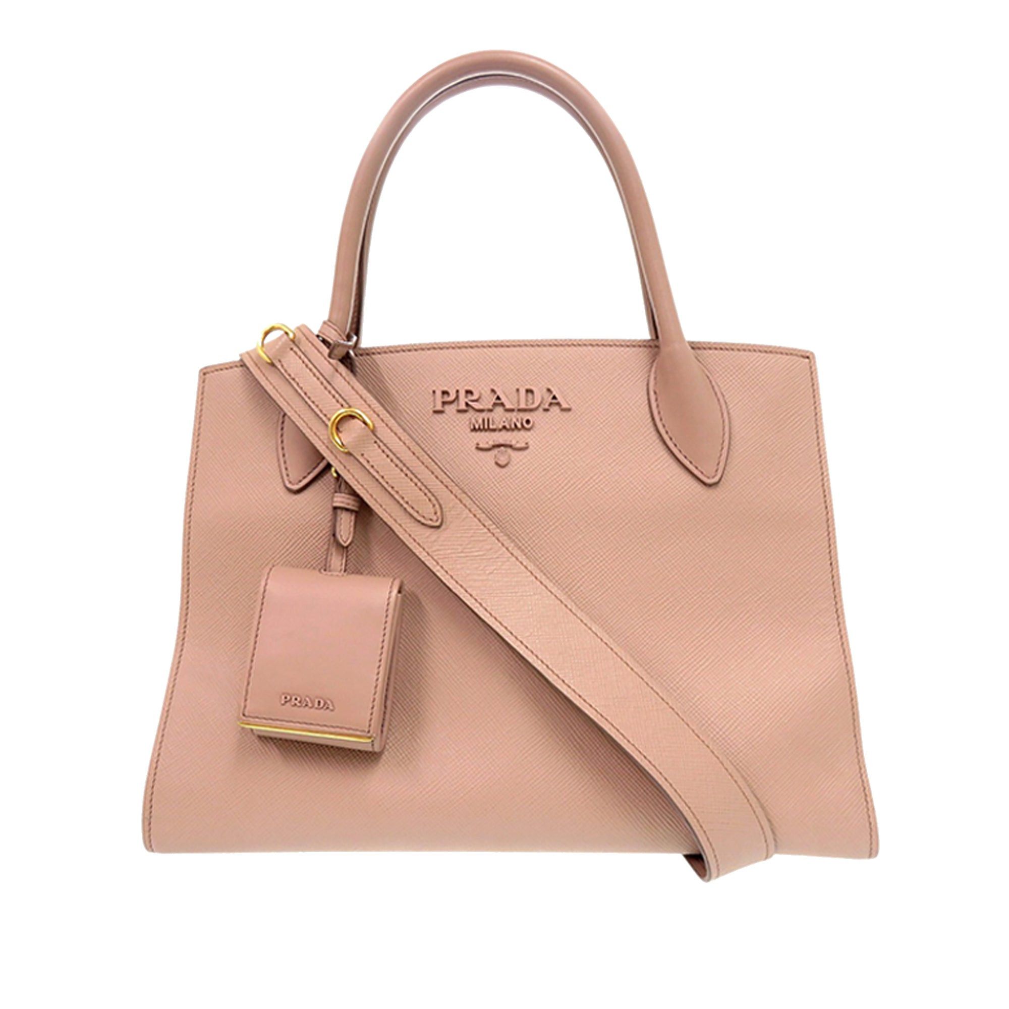 Prada Medium Saffiano Cuir Monochrome Top Handle Tote Size ONE SIZE - 1 Thumbnail