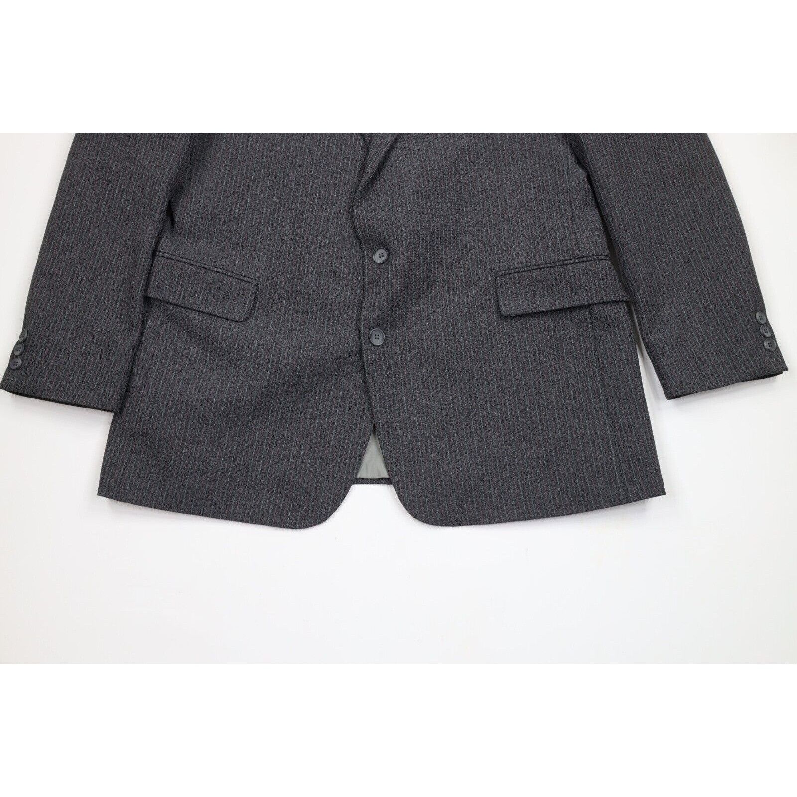 Vintage Vintage 70s Streetwear Wool Striped 2 Piece Wedding Suit Size 42R - 4 Thumbnail
