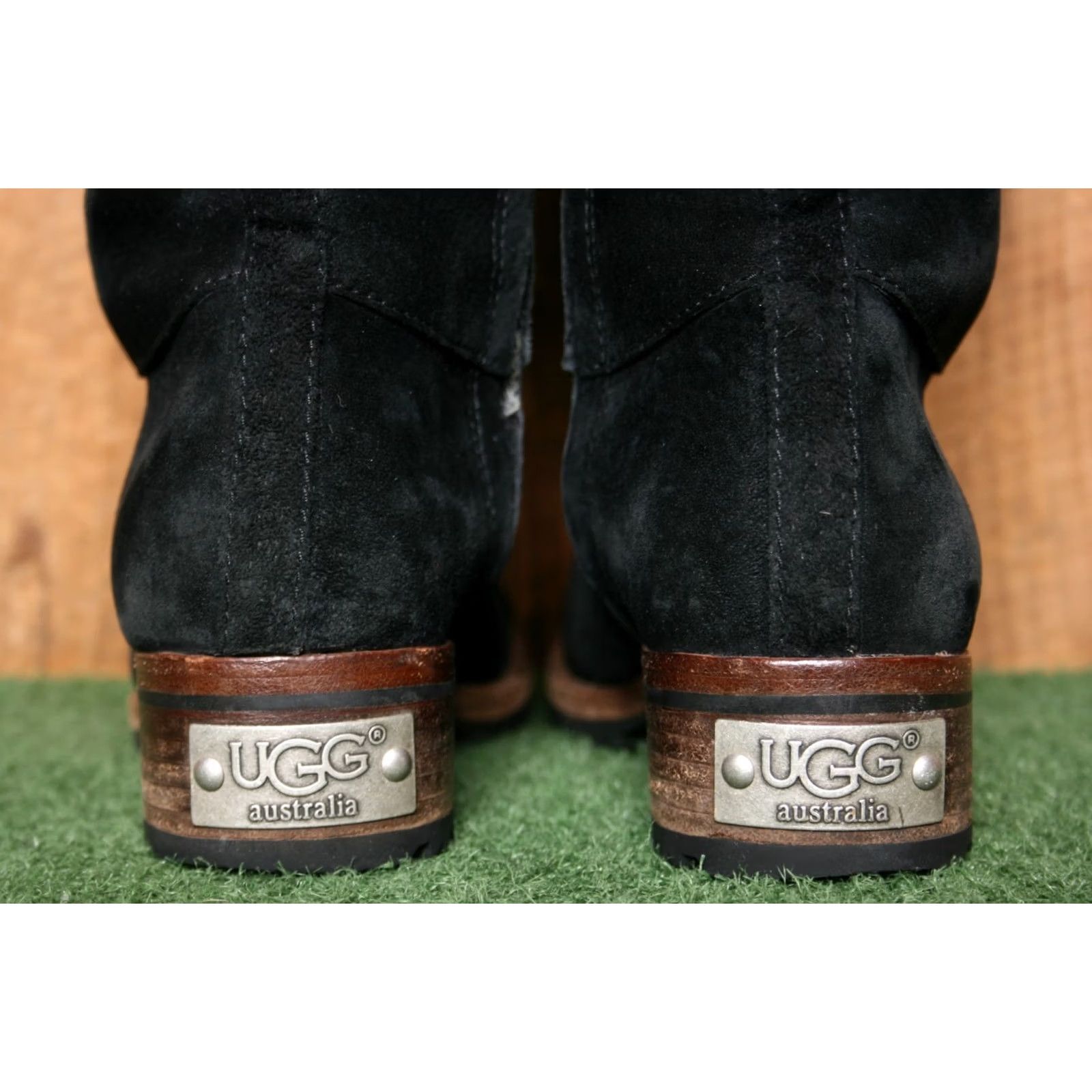 Ugg VINTAGE UGG Boot Knee High Suede 14" Broome Black Shearling Lined Sz 6 Womens Boots Size US 5 / IT 35 - 4 Thumbnail