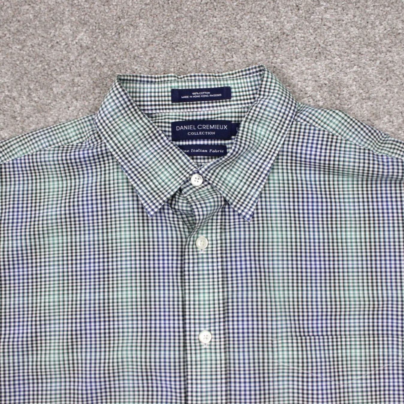 Cremieux Daniel Cremieux Collection Shirt Mens Large Green/Blue Finest Italian Fabrics Shirt Size US L / EU 52-54 / 3 - 6 Thumbnail