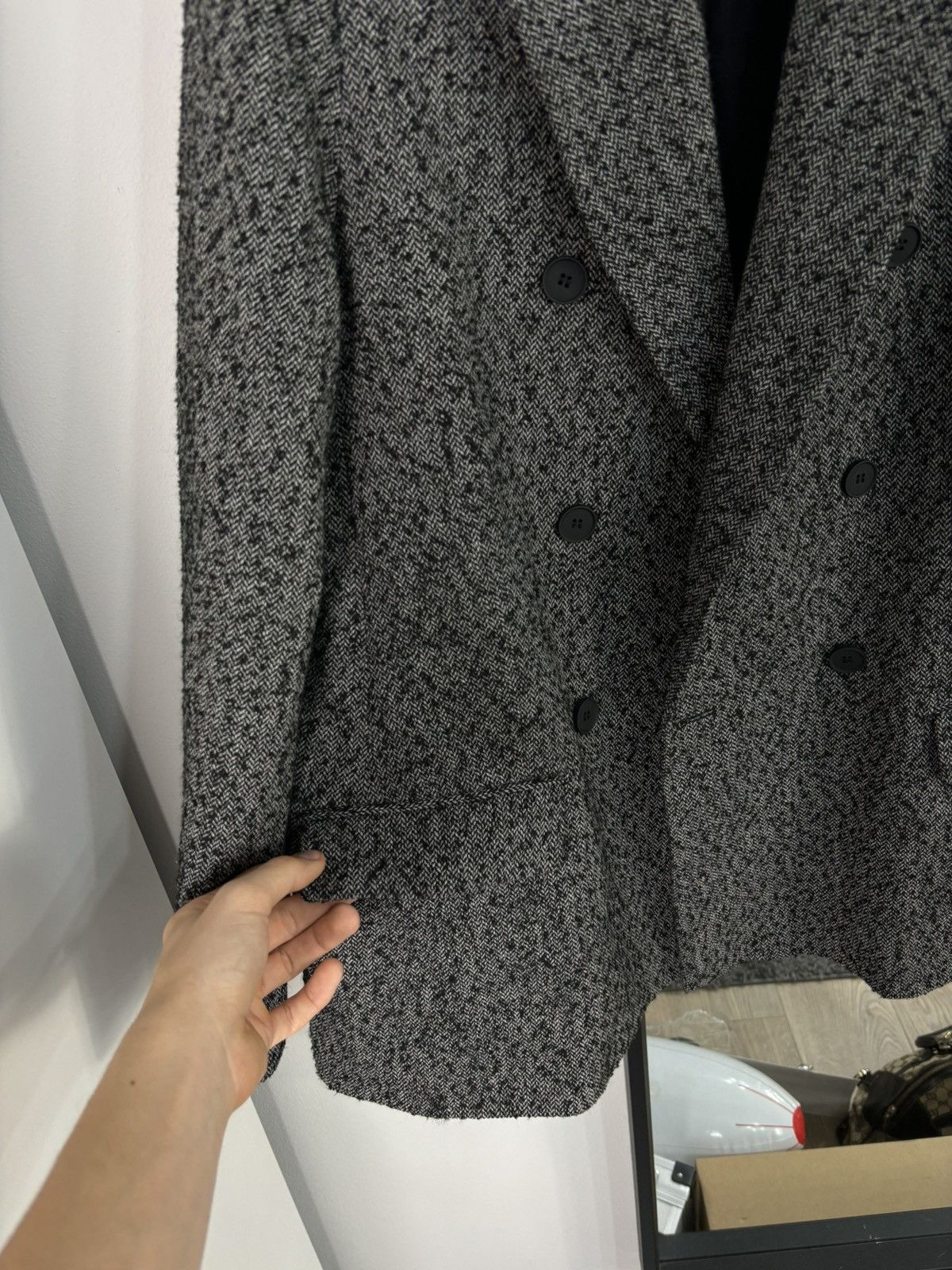 Allsaints × Designer Luxury Wool AllSaints Blazer Jacket Coat Double-Row Elegant Size L / US 10 / IT 46 - 3 Thumbnail