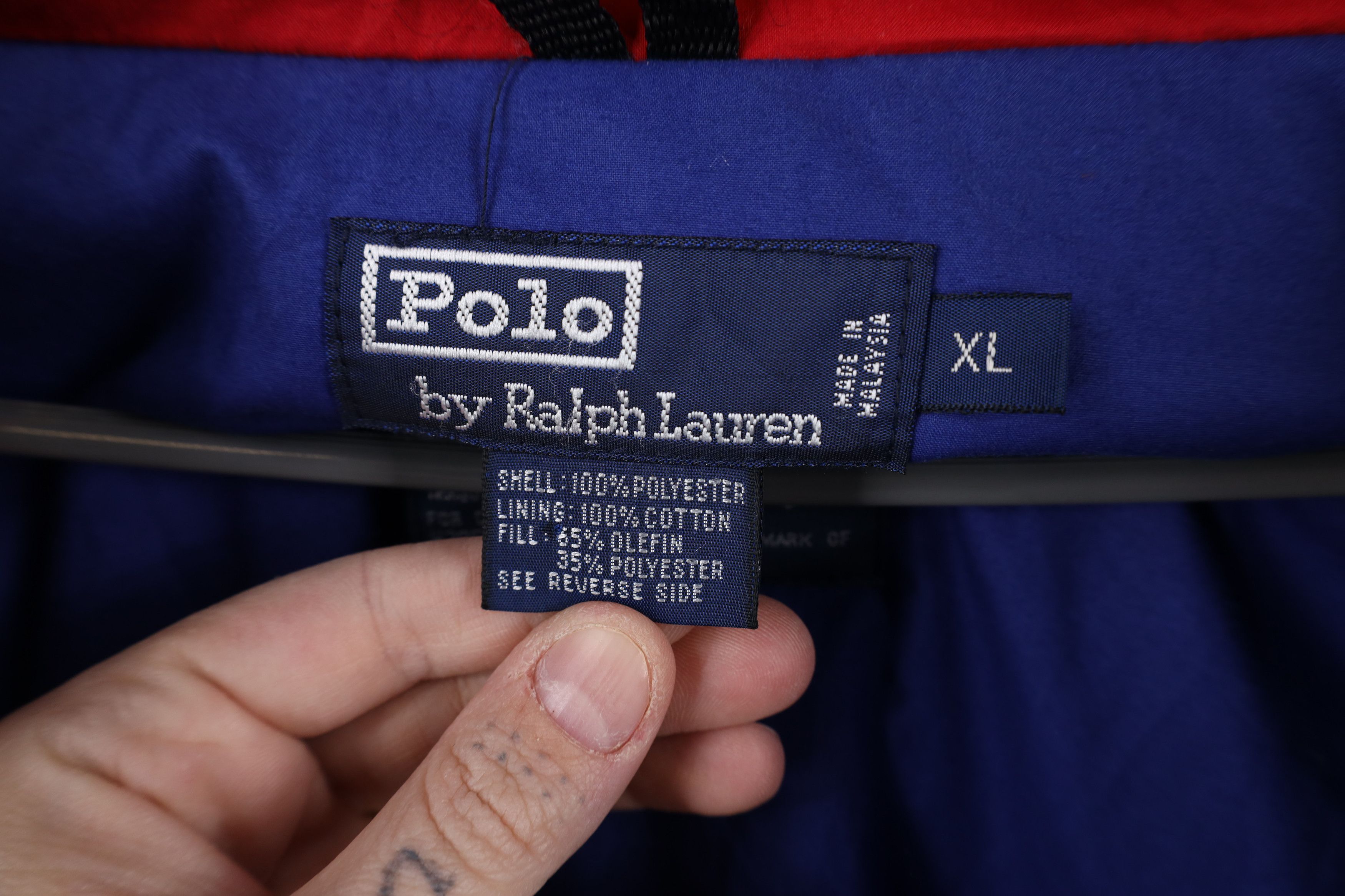 Polo Ralph Lauren Vintage 90s 1992 Ralph Lauren P Racing Hooded Anorak Jacket Size US XL / EU 56 / 4 - 9 Thumbnail