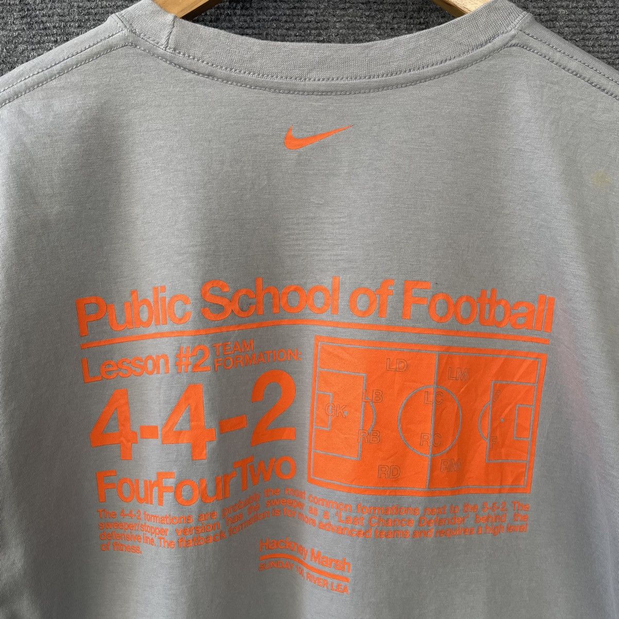 Nike × Vintage Vintage 2000s Nike Public School of Football Tee Size US L / EU 52-54 / 3 - 2 Thumbnail