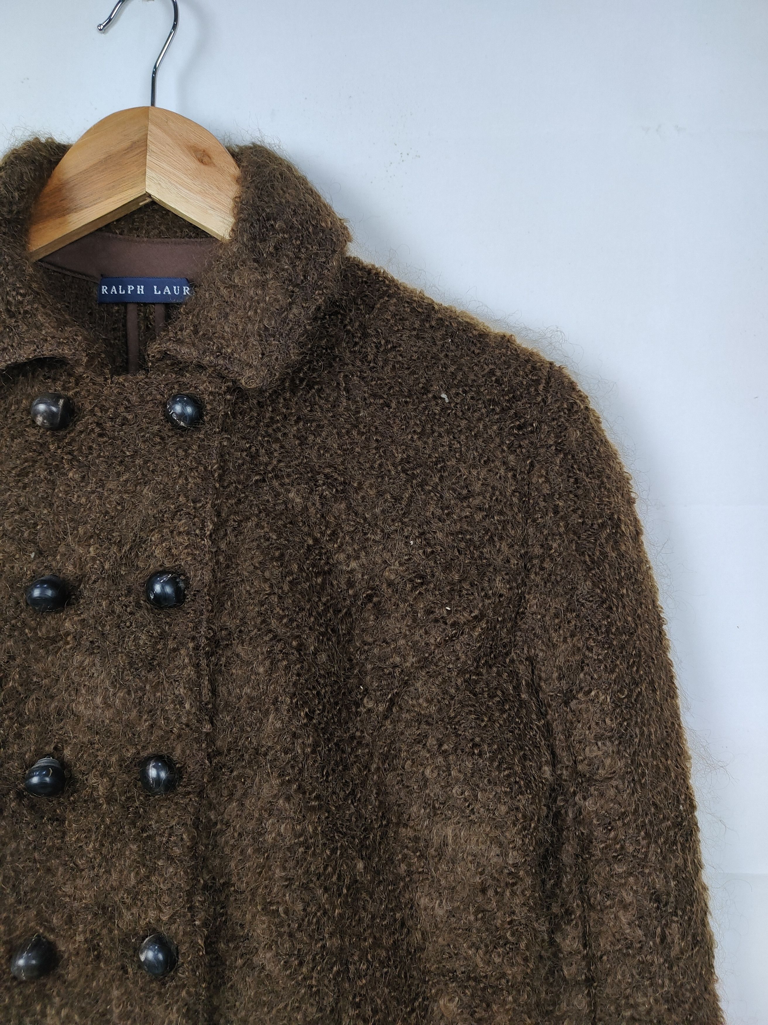 Designer × Ralph Lauren Ralph Lauren Wool Alpace Mohair Brown Double Breasted Jacket Size L / US 10 / IT 46 - 3 Thumbnail